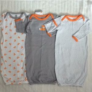 Gender Neutral set of 3 Sleep Gowns